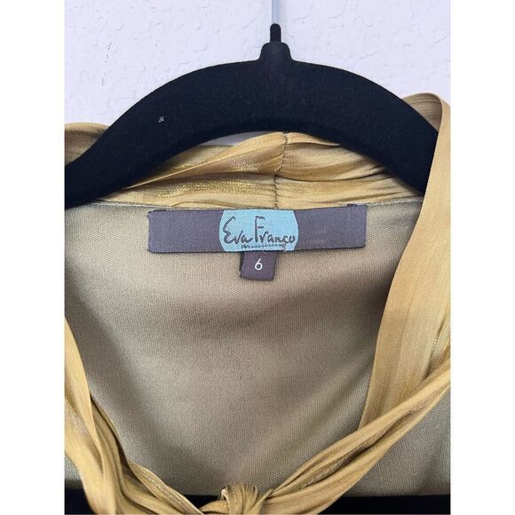 New Eva Franco Blythe Blouse with Front Tie - Picture 6 of 9